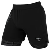 Fumetsu -Symbol Dual -Layer -Kampf Shorts schwarz