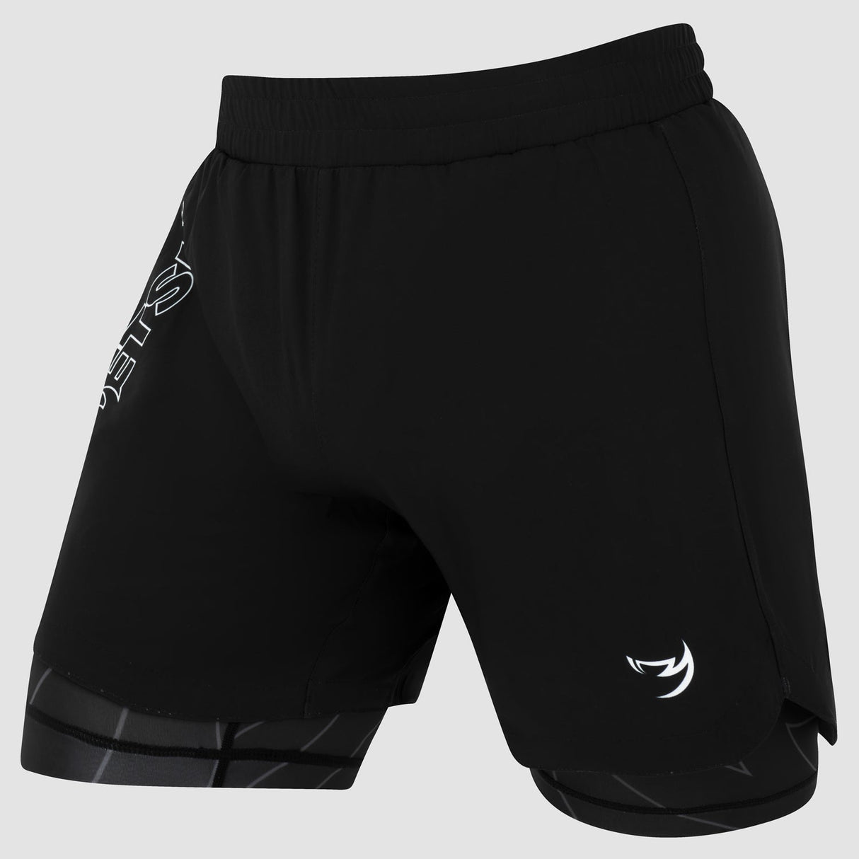Fumetsu -Symbol Dual -Layer -Kampf Shorts schwarz