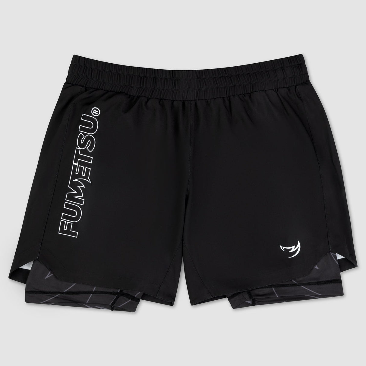 Fumetsu -Symbol Dual -Layer -Kampf Shorts schwarz