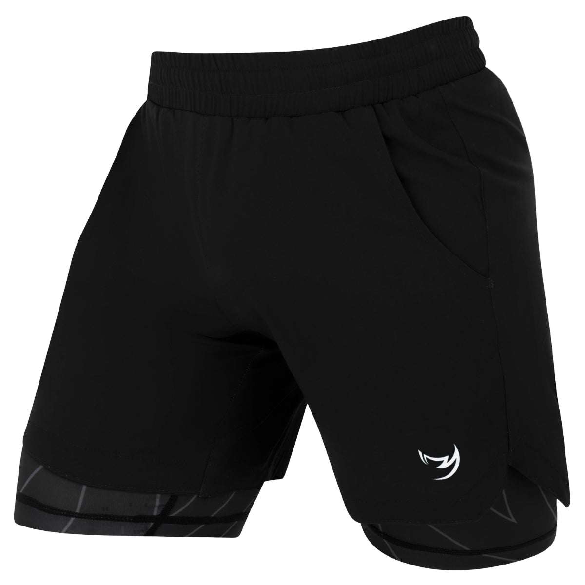 Fumetsu -Symbol Dual -Layer -Trainingshorts schwarz