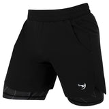 Fumetsu -Symbol Dual -Layer -Trainingshorts schwarz