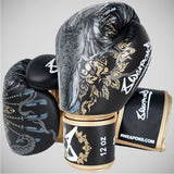 Black/Gold 8 Weapons Three Elephants 2.0 Boxing Gloves   