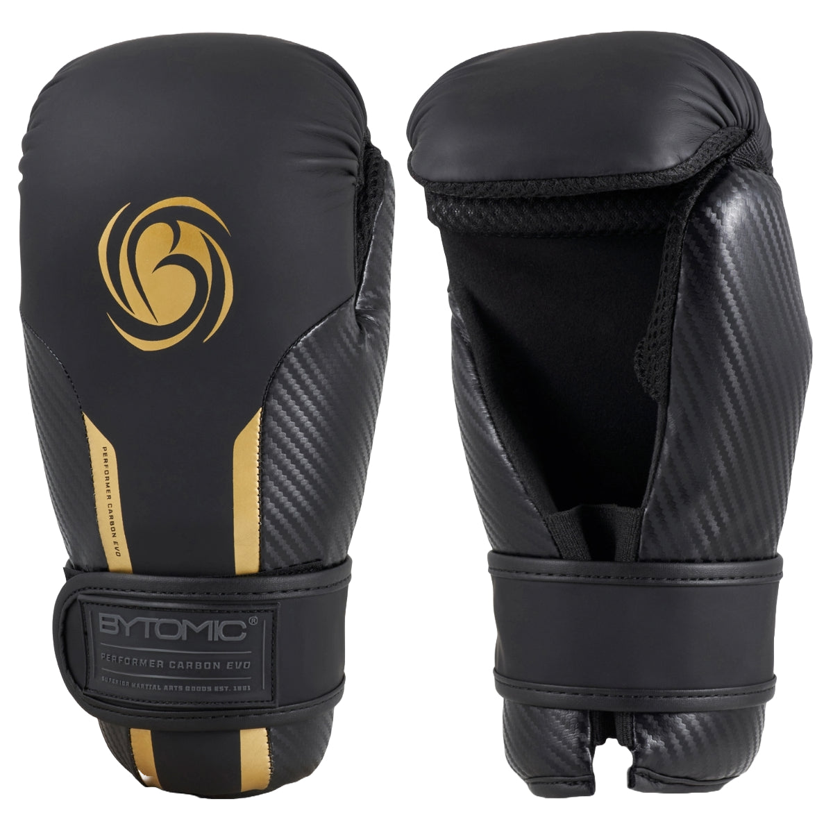 Black/Gold Bytomic Performer Carbon Evo Pointfighter Gloves   