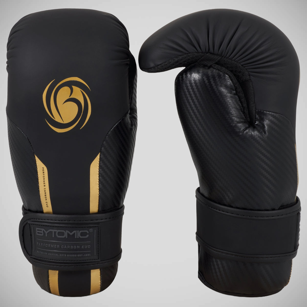 Black/Gold Bytomic Performer Carbon Evo Pointfighter Gloves   