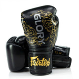 Fairtex BGVG3 x Гачок слави та петлі кріплення боксерських рукавичок Чорне/Золото