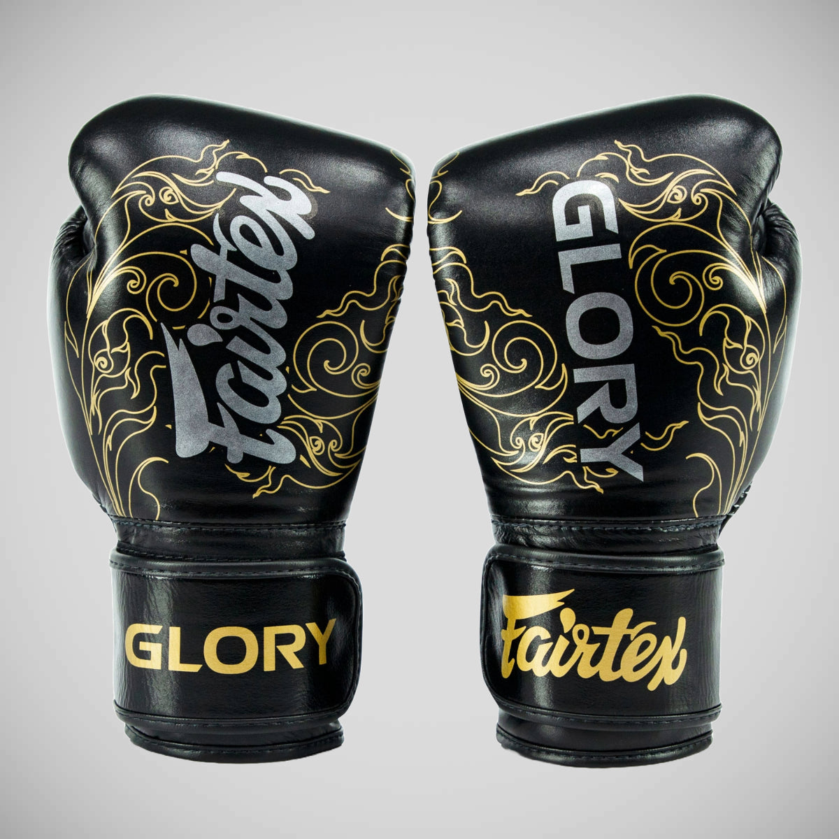 Fairtex BGVG3 x Гачок слави та петлі кріплення боксерських рукавичок Чорне/Золото