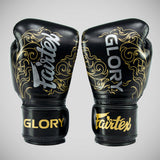 Fairtex BGVG3 x Гачок слави та петлі кріплення боксерських рукавичок Чорне/Золото