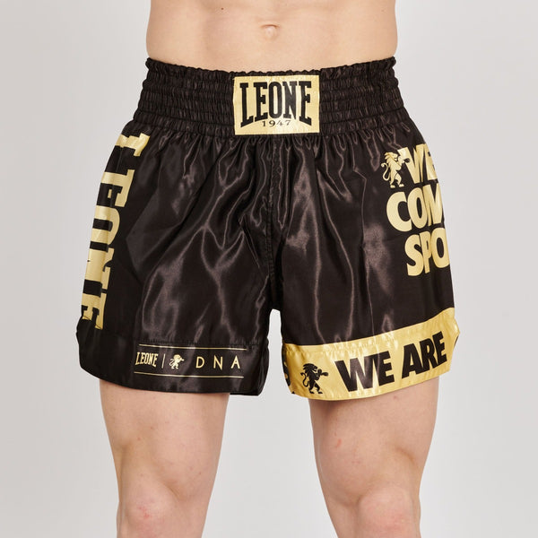 Leone DNA Kick Thai Shorts Black/Gold Large - Main Image