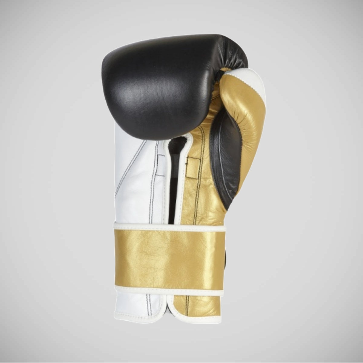 Black/Gold Pro-Box Pro-Spar Leather Boxing Gloves   