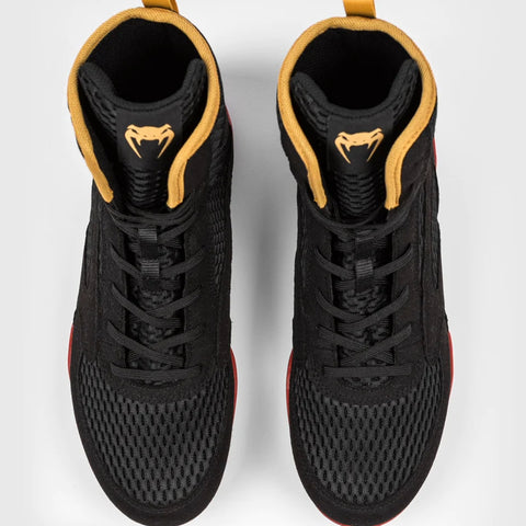 Black/Gold/Red Venum Contender Boxing Shoes