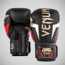 Black/Gold/Red Venum Elite Boxing Gloves