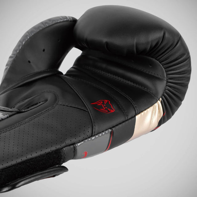 Venum Elite Evo Boxing Gloves Black/Gold/Red