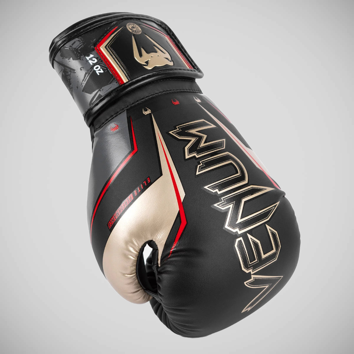 Black/Gold/Red Venum Elite Evo Boxing Gloves   