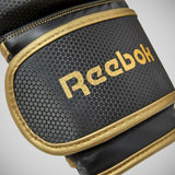 Reebok 4 pés de saco de punção e luvas de boxe preto/dourado