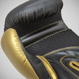 Reebok 4ft Punch Bag and Boxing Gloves Black/Gold   