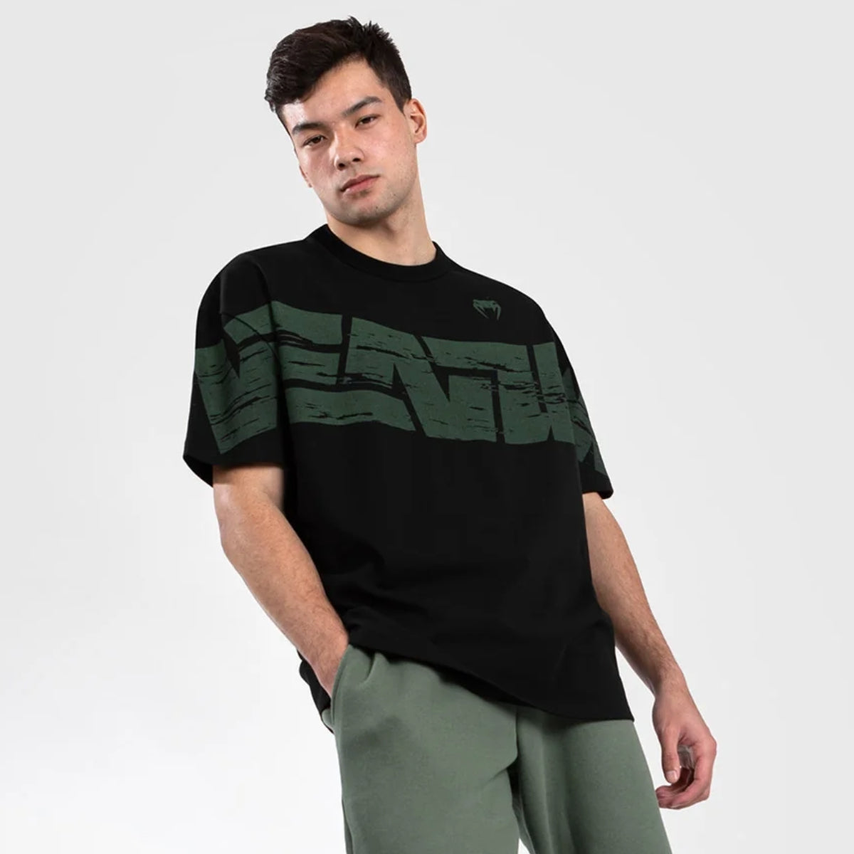 Venum Schließen Sie XL T-Shirt Black/Green an