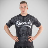 8 όπλα hanuman yant λειτουργικό μπλουζάκι μαύρο/γκρι