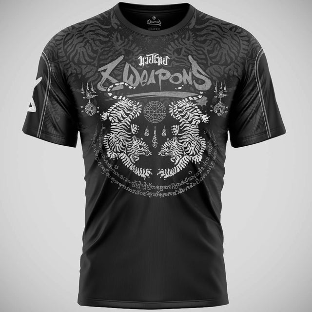 Black/Grey 8 Weapons Tiger Yant Functional T-Shirt   