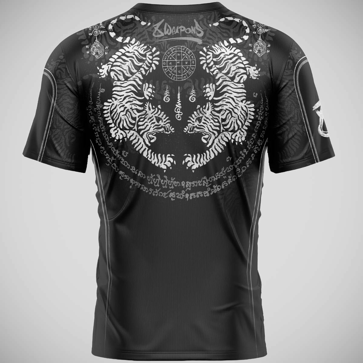 Black/Grey 8 Weapons Tiger Yant Functional T-Shirt   