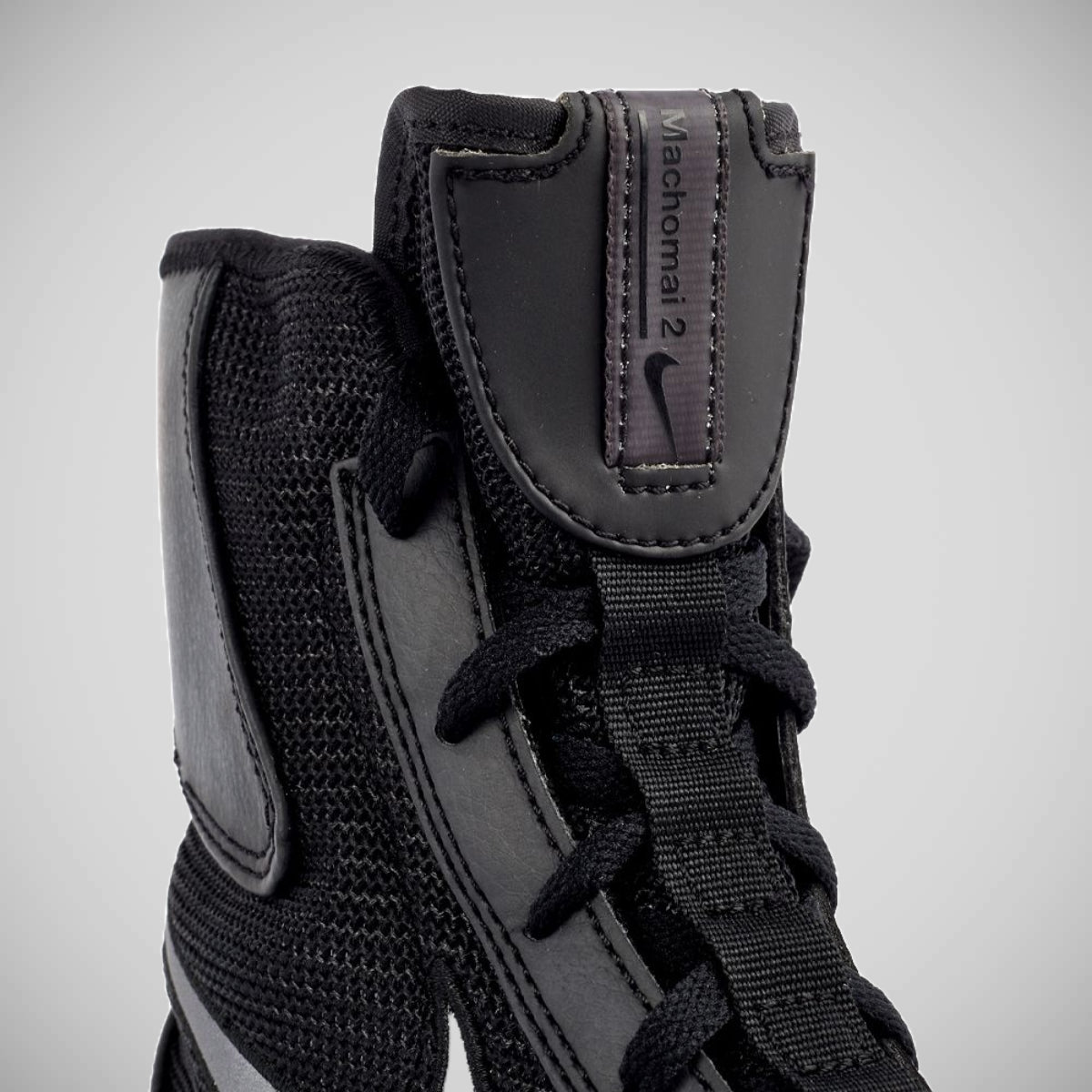 Black/Grey Nike Machomai 2 Boxing Boots from Made4Fighters