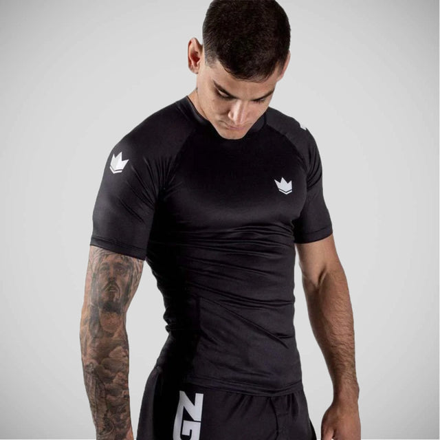 Kingz Kore Short Sleeve Rash Guard Black