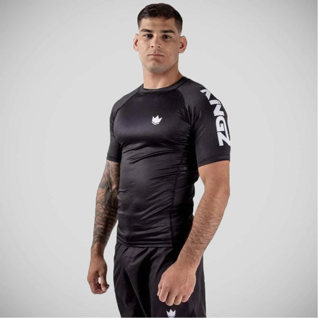 Kingz Kore Short Sleeve Rash Guard Black
