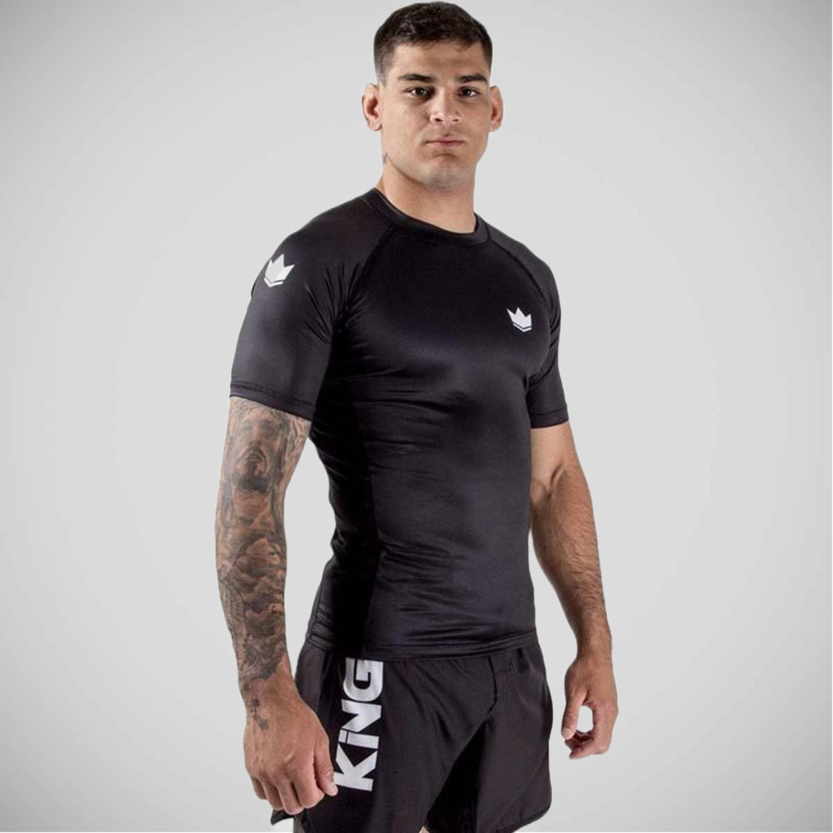 Kingz Kore Rash Guard z krótkim rękawem w kolorze czarnym