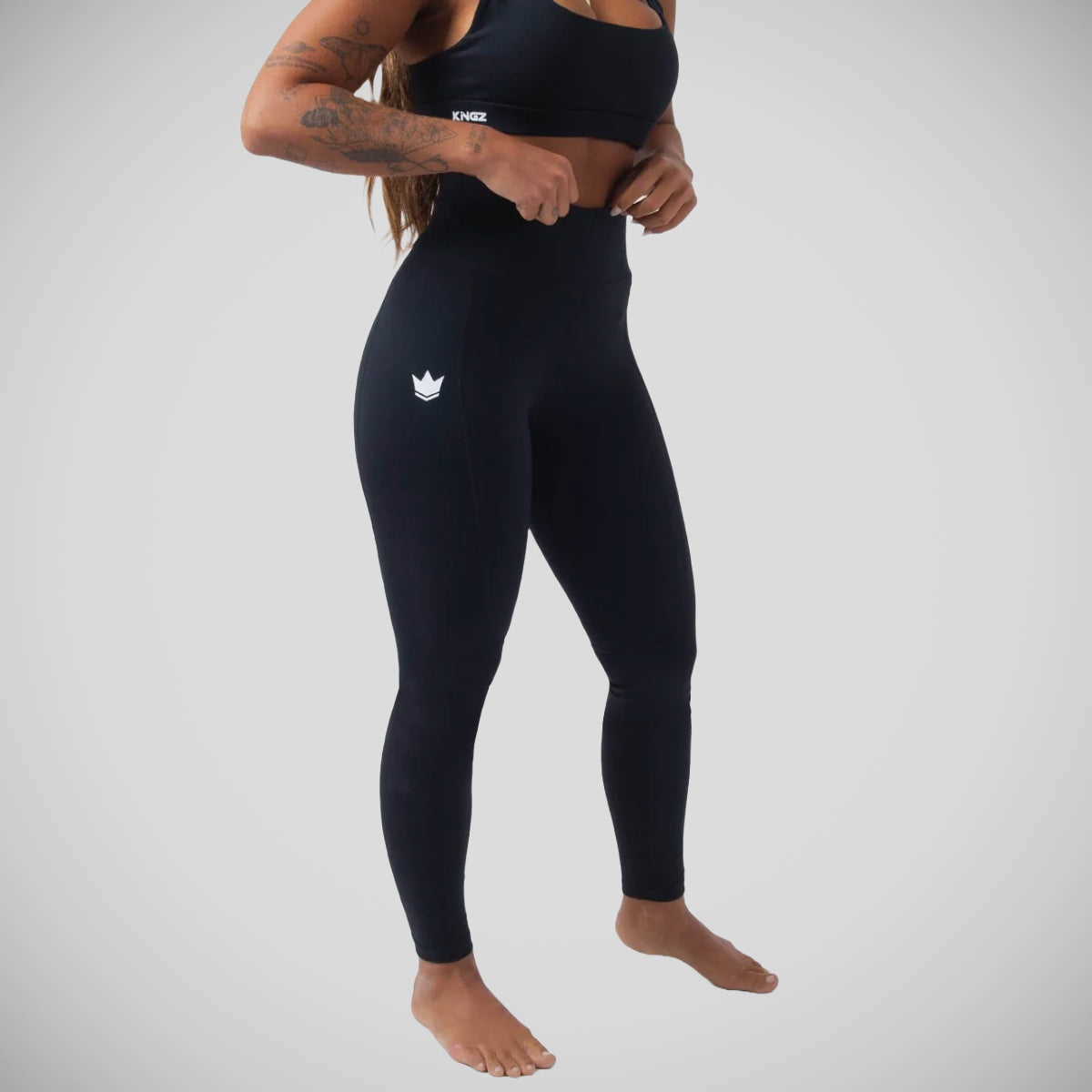 Kingz Kore Womens Grappling Spats Black