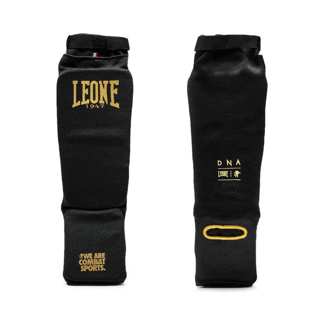Leone DNA Elasticated Shin Instep Guards Black