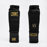 Leone DNA Elasticed Shin Inrtep Guards Black