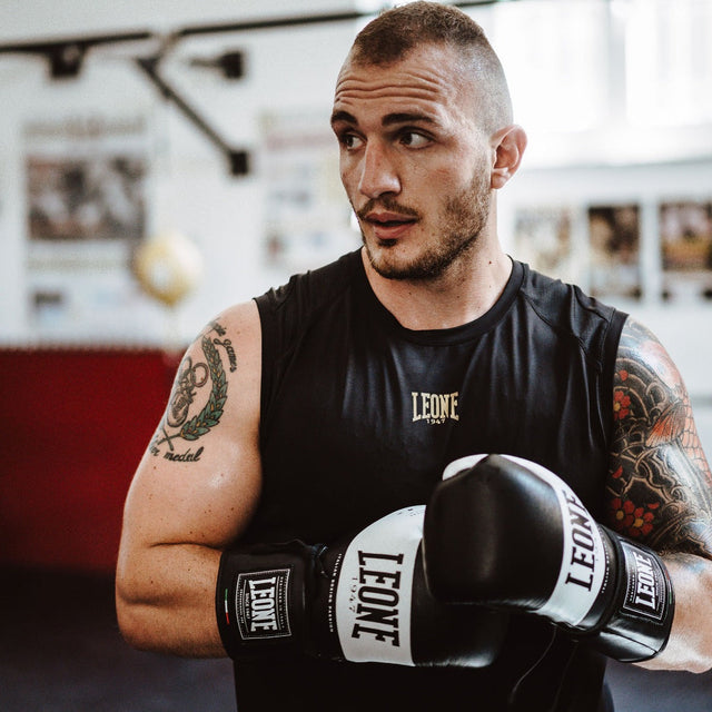 Leone Shock Boxing Gloves Black