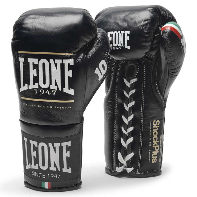 Leone Shock Plus Boxing Gloves Black