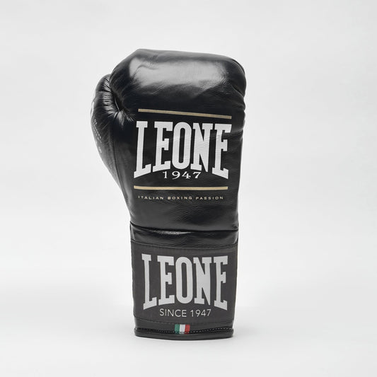 Black Leone Shock Plus Boxing Gloves
