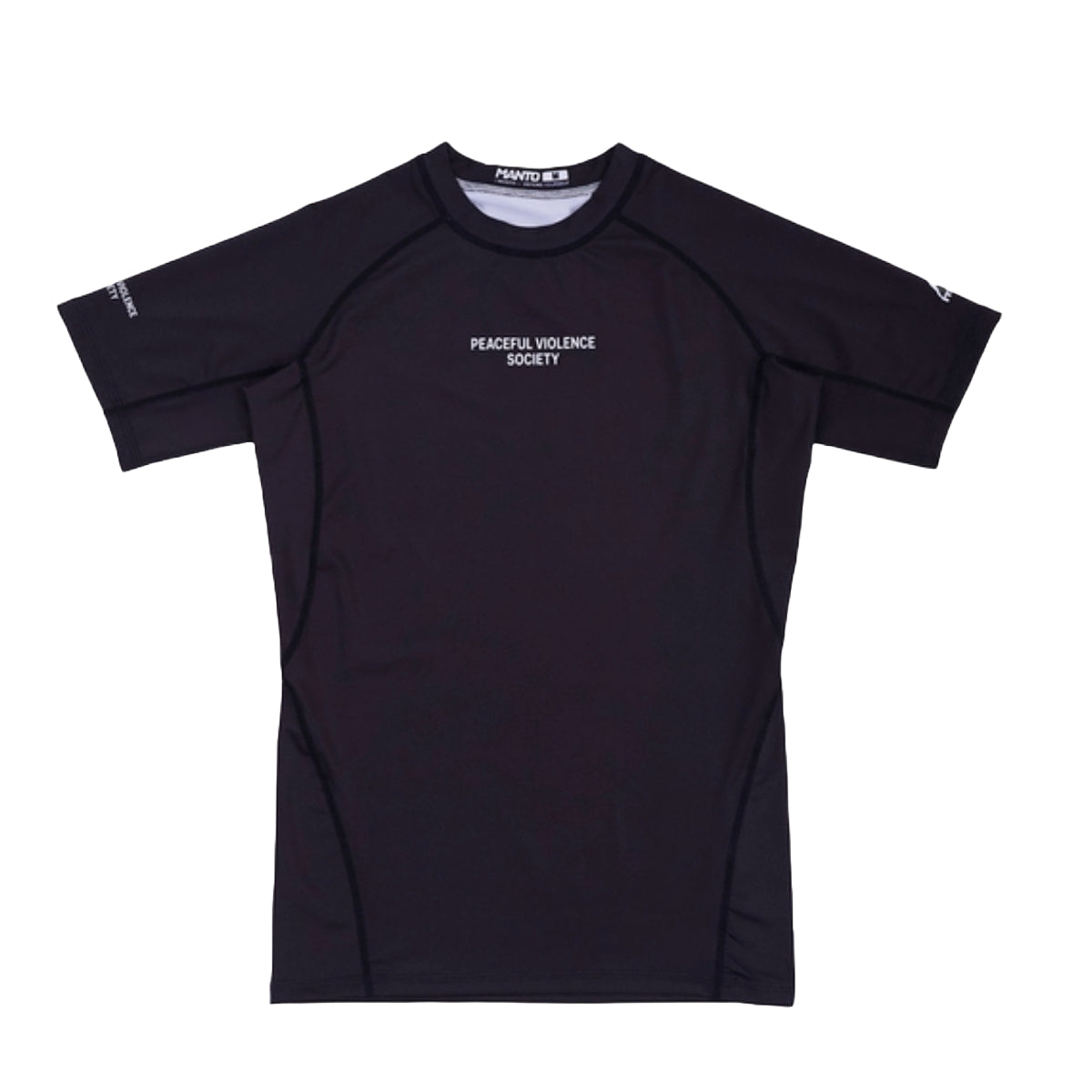 Manto Society Rash Guard z krótkim rękawem w kolorze czarnym