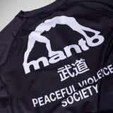 Manto Society Rash Guard z krótkim rękawem w kolorze czarnym