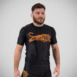 Black/Orange Scramble Burning Tiger Rash Guard   