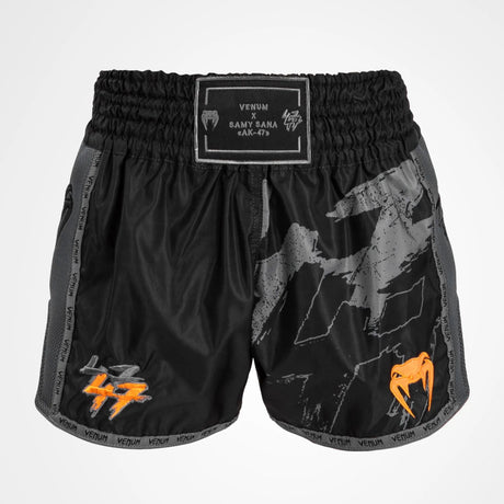 Black/Orange Venum S47 Muay Thai Shorts   