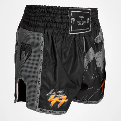 Black/Orange Venum S47 Muay Thai Shorts