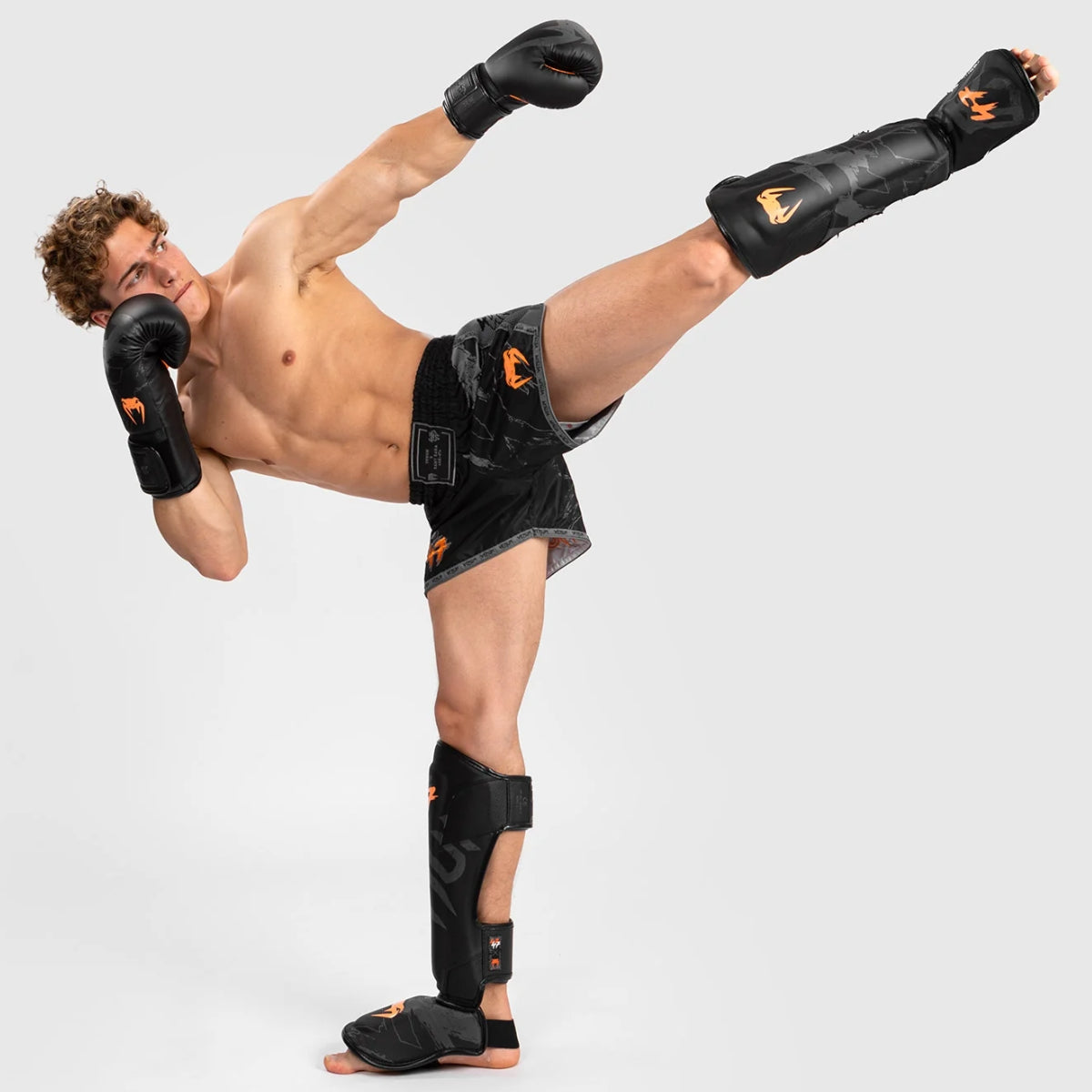 Venum S47 Muay Thai Shorts Black/Orange