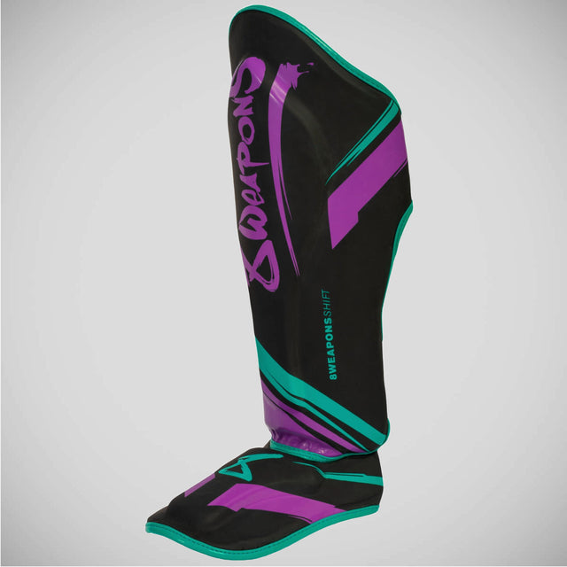 8 Weapons Shift Cyber Shin Guards Black/Pink/Green