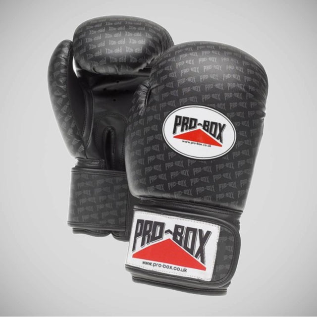 Black Pro-Box Base-Spar Senior PU Sparring Gloves   