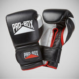 Black Pro-Box Pro-Spar Leather Boxing Gloves   