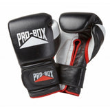 Black Pro-Box Pro-Spar Leather Boxing Gloves   