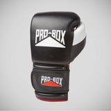 Black Pro-Box Pro-Spar Leather Boxing Gloves   