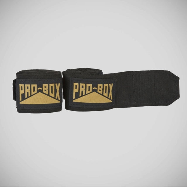 Black Pro-Box Senior AIBA Spec Stretch Hand Wraps   