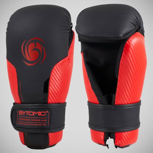 Red/Black Bytomic Performer Carbon Evo Pointfighter Gloves