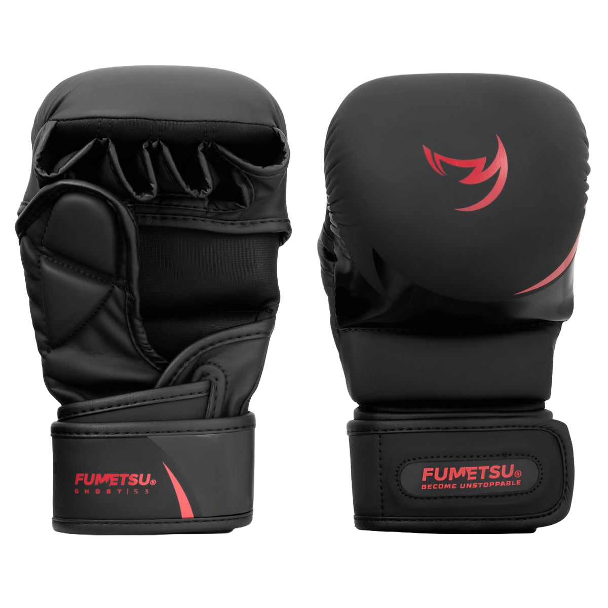 Black/Red Fumetsu Ghost S3 Kids MMA Sparring Gloves   