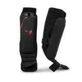 Black/Red Fumetsu Ghost S3 MMA Shin Guards   