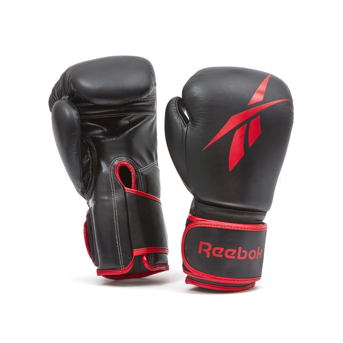 Reebok Leather Boxing Gloves Black/Red from Made4Fighters