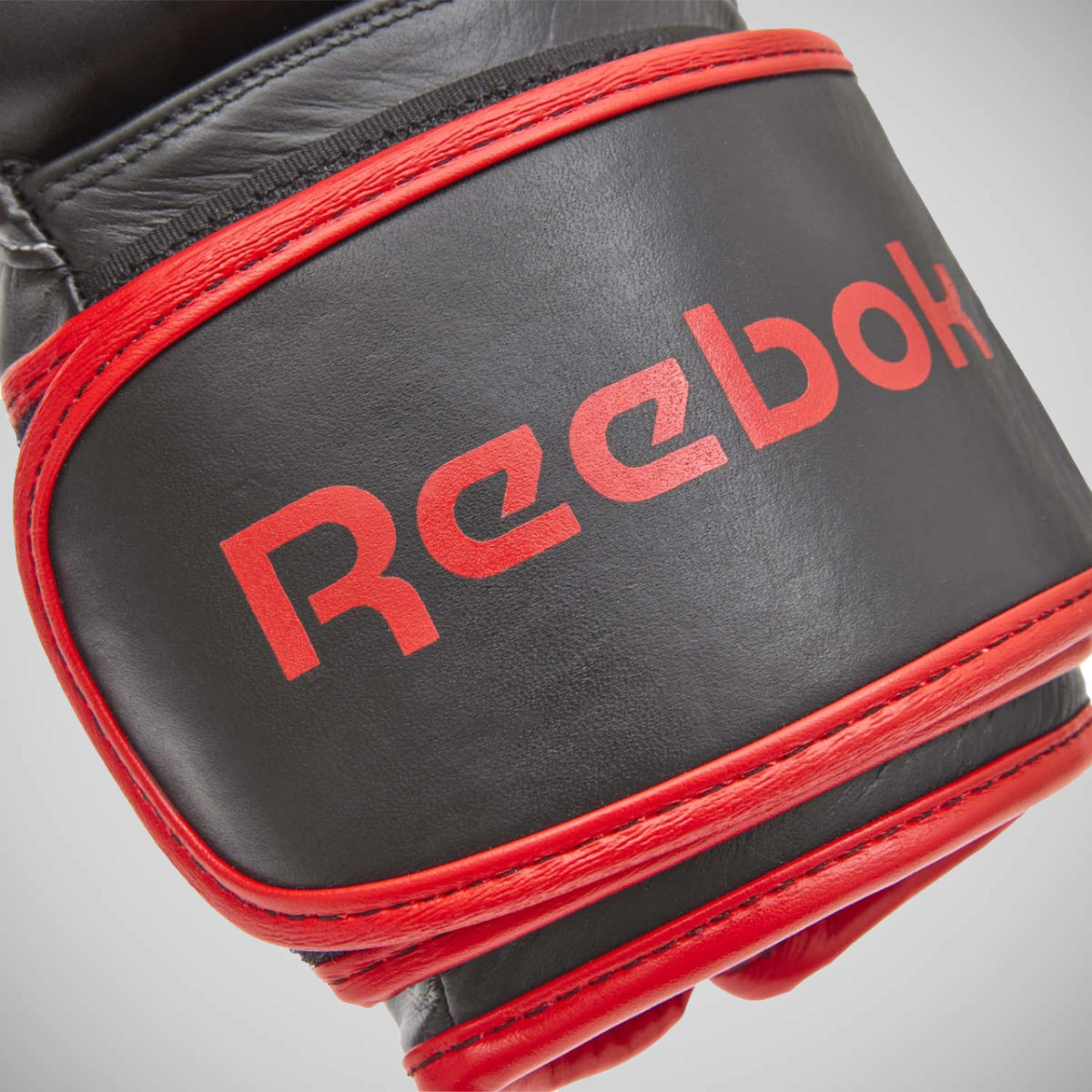 Luvas de boxe de couro Reebok preto/vermelho